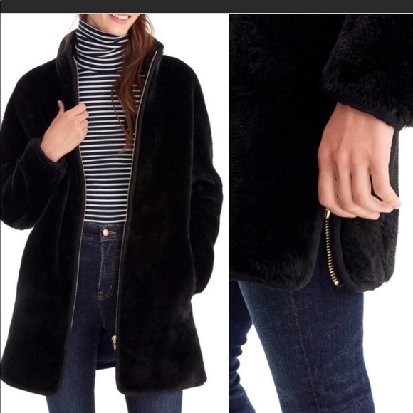 JCrew Women’s zip up teddy coat